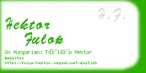 hektor fulop business card